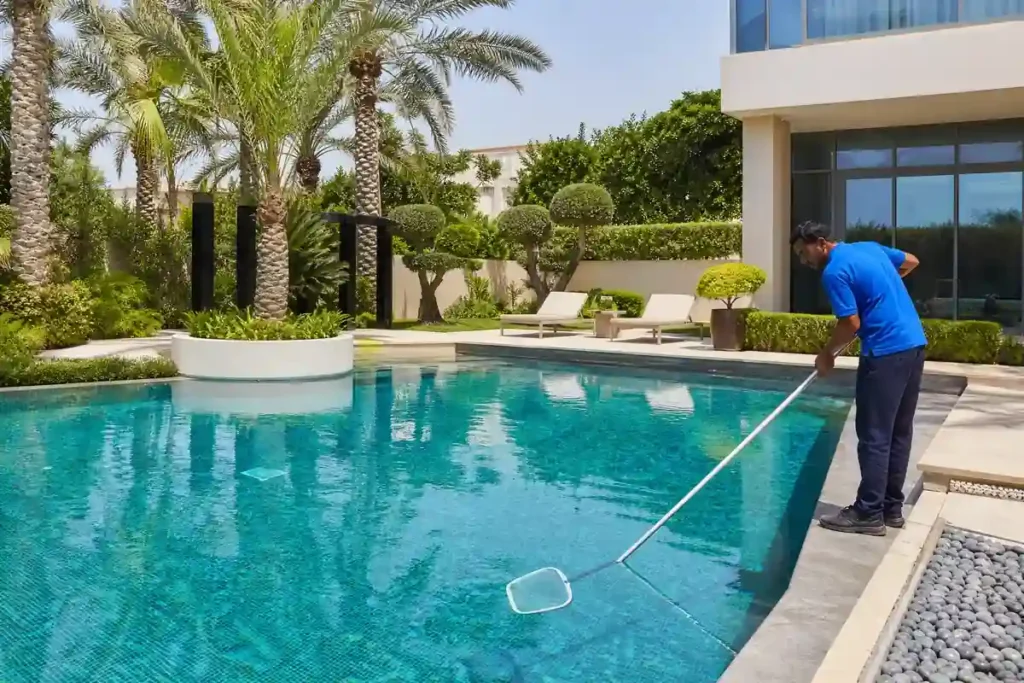تنظيف مسابح وتعقيم منازل ضمن خدمات شركة تنظيف فلل في الامارات