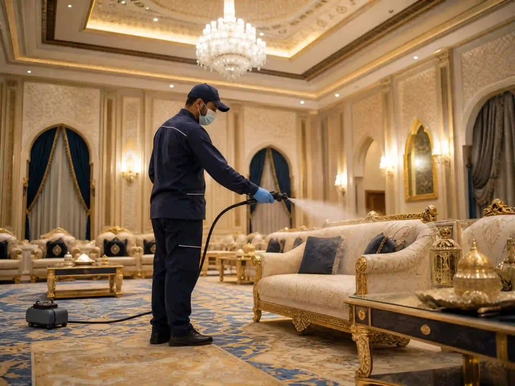 تعقيم الكنب وتنظيف المجالس الفاخرة في القصور والفلل بالإمارات